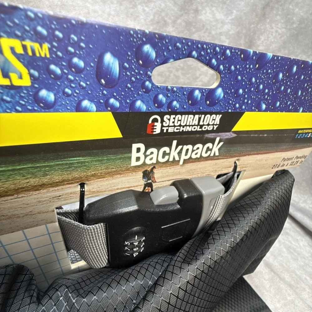 WaterSeals Locking Backpack + Waterproof Bag for Women & Men w Ripstop Material